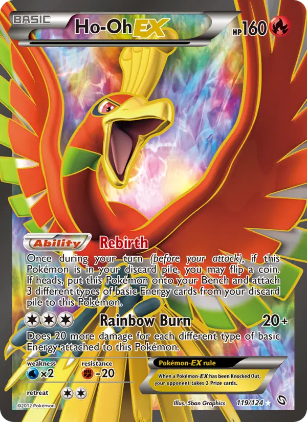 Ho-Oh-EX - Dragons Exalted Pokemon Card