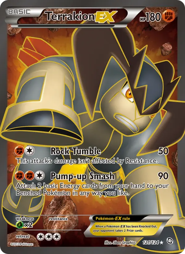 Terrakion-EX - Dragons Exalted Pokemon Card