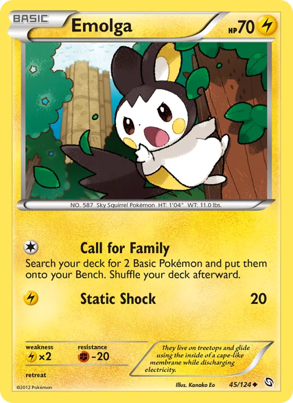 Emolga - Dragons Exalted Pokemon Card
