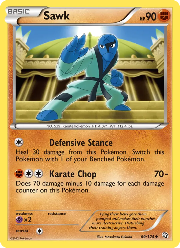 Sawk - Dragons Exalted Pokemon Card