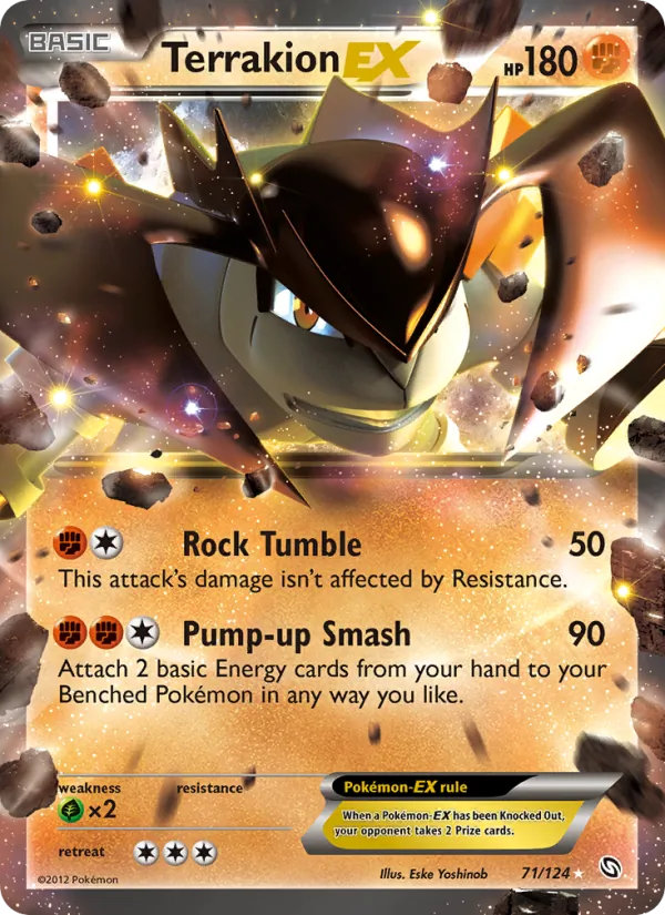 Terrakion-EX - Dragons Exalted Pokemon Card