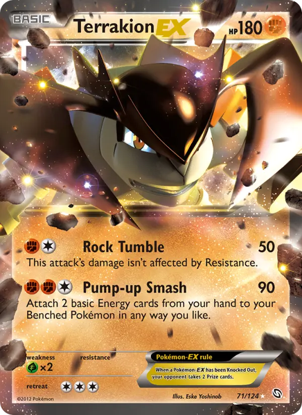 Terrakion-EX - Dragons Exalted Pokemon Card
