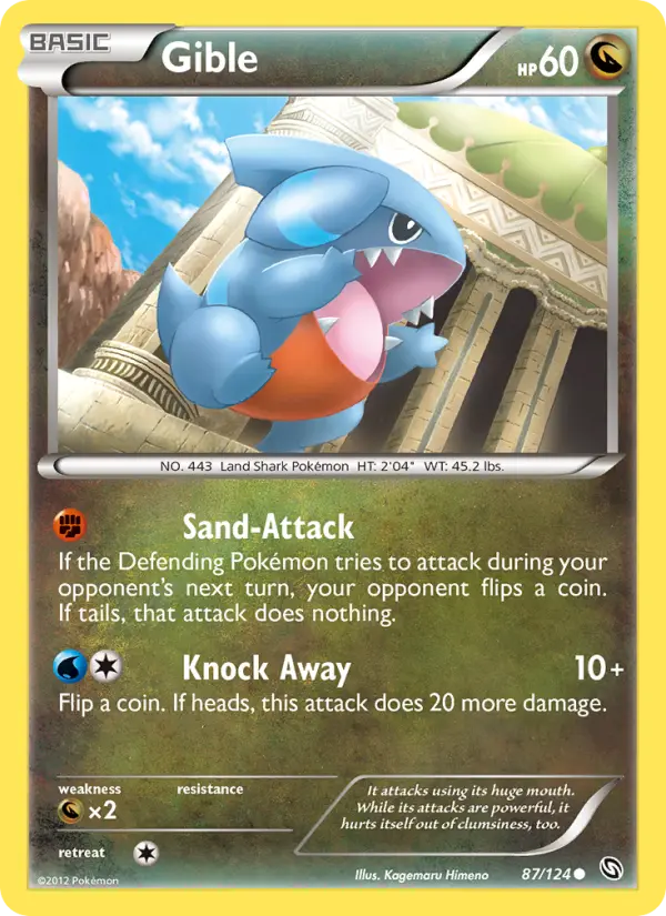 Gible - Dragons Exalted Pokemon Card