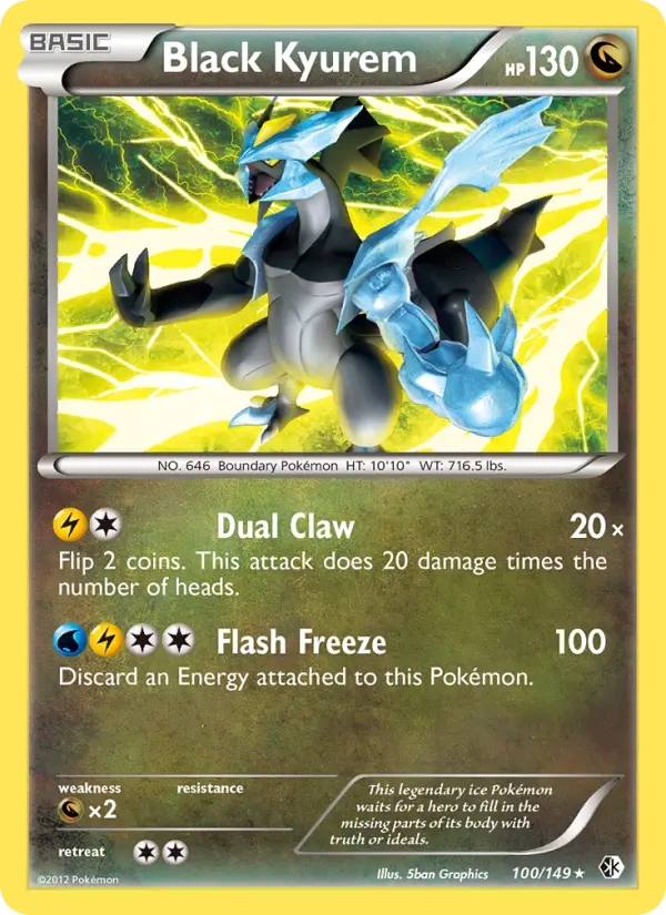 Black Kyurem - Boundaries Crossed Pokemon Card