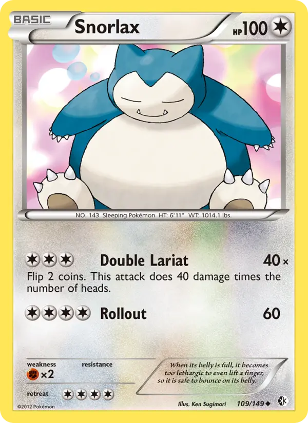 Snorlax - Boundaries Crossed Pokemon Card