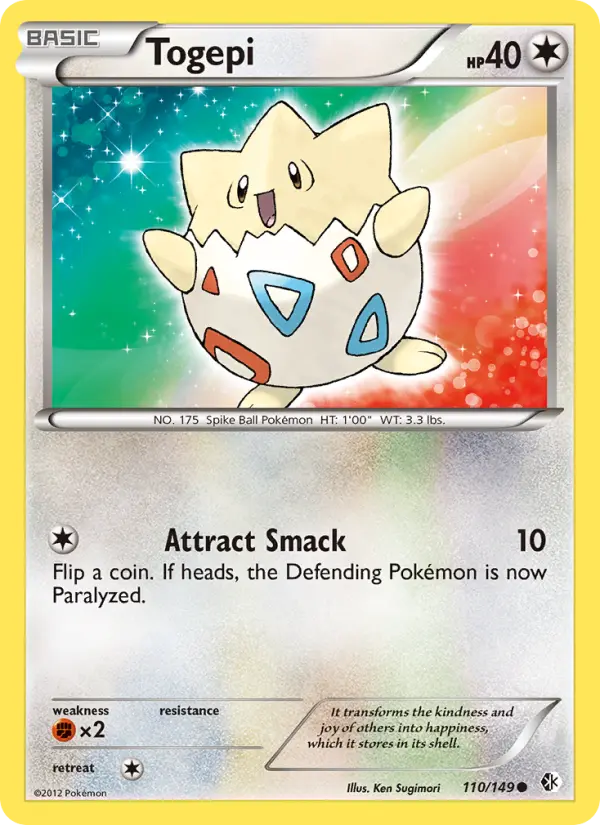Togepi - Boundaries Crossed Pokemon Card