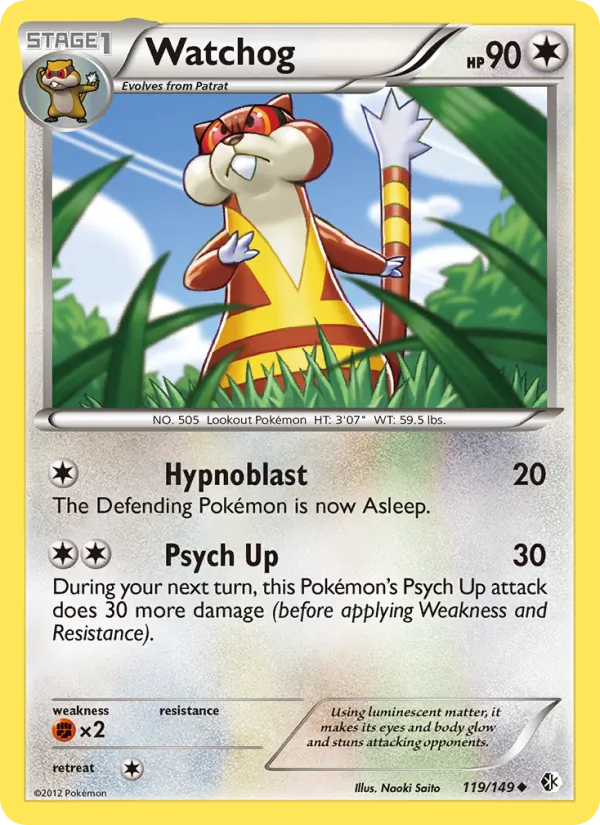 Watchog - Boundaries Crossed Pokemon Card