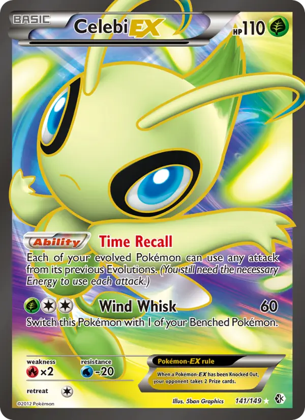 Celebi-EX - Boundaries Crossed Pokemon Card