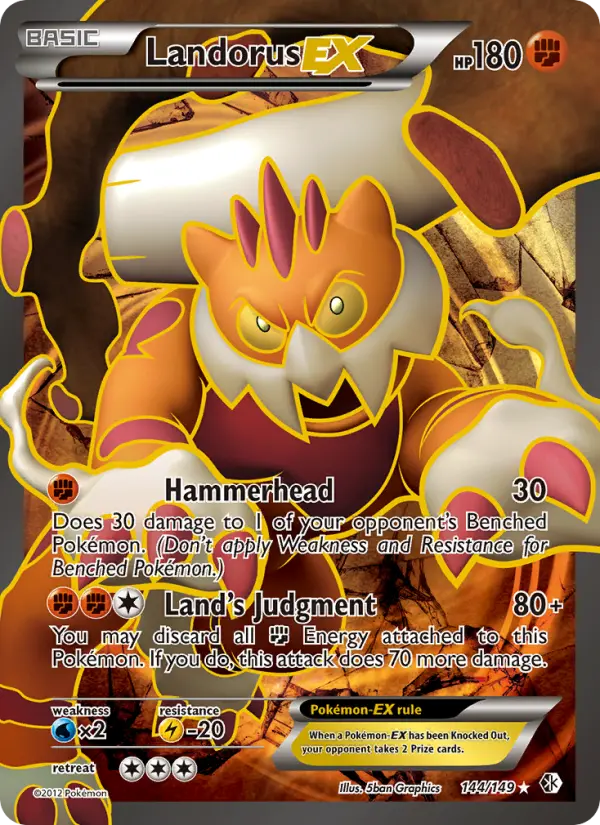 Landorus-EX - Boundaries Crossed Pokemon Card