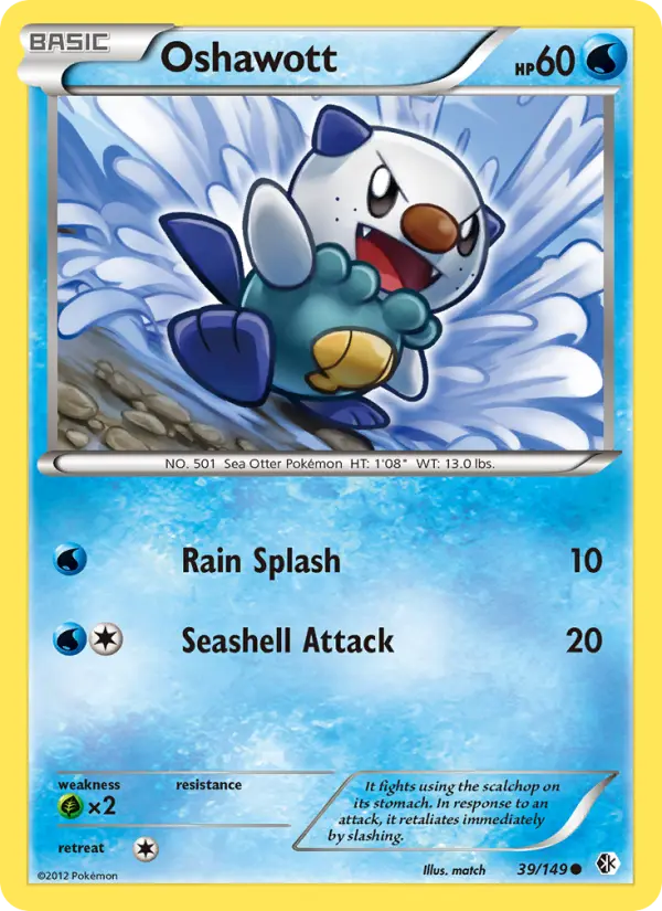 Oshawott - Boundaries Crossed Pokemon Card