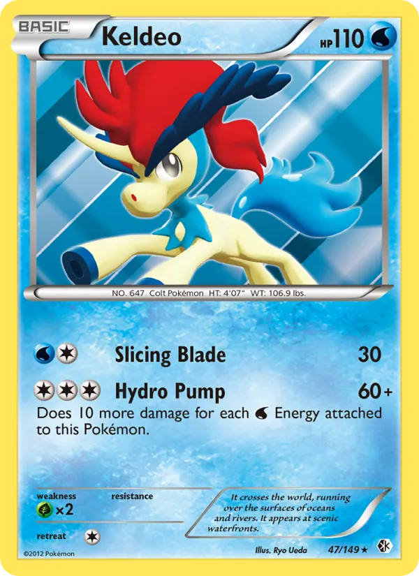 Keldeo - Boundaries Crossed Pokemon Card