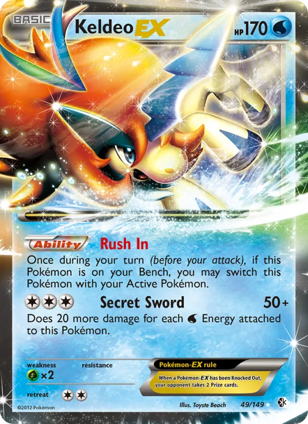 Keldeo-EX - Boundaries Crossed Pokemon Card