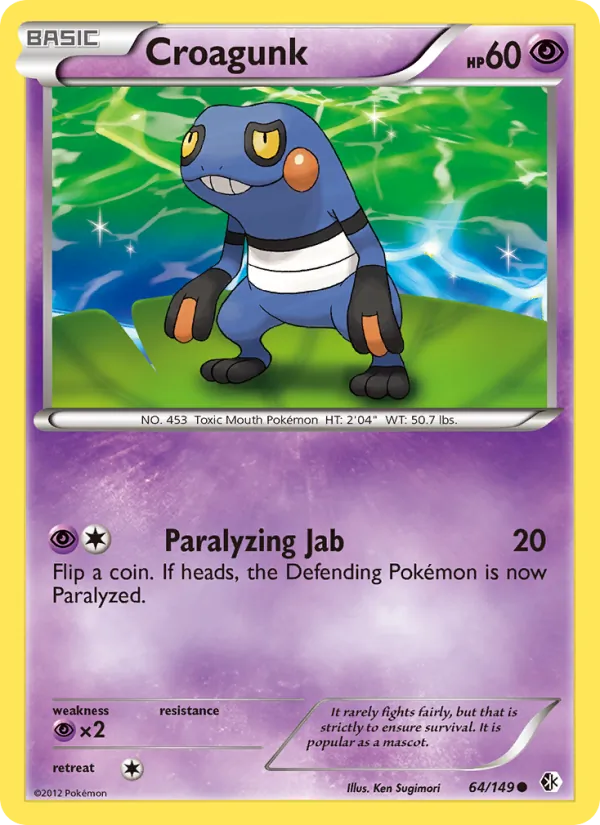 Croagunk - Boundaries Crossed Pokemon Card