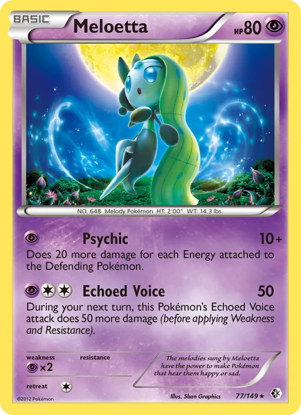 Meloetta - Boundaries Crossed Pokemon Card