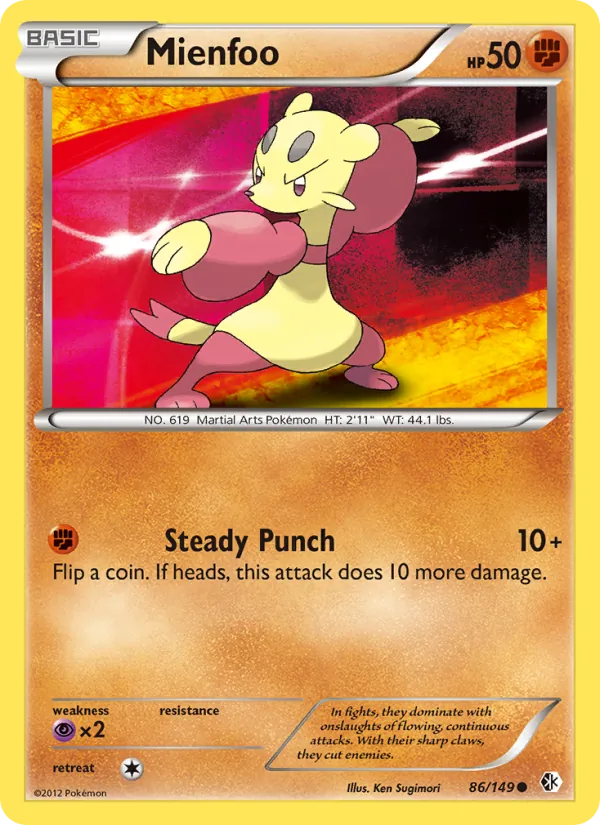 Mienfoo - Boundaries Crossed Pokemon Card