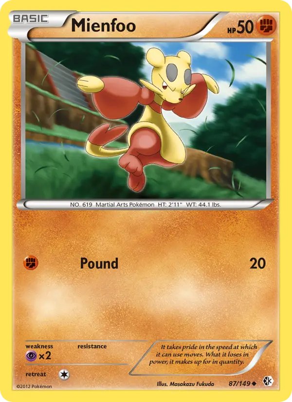Mienfoo - Boundaries Crossed Pokemon Card