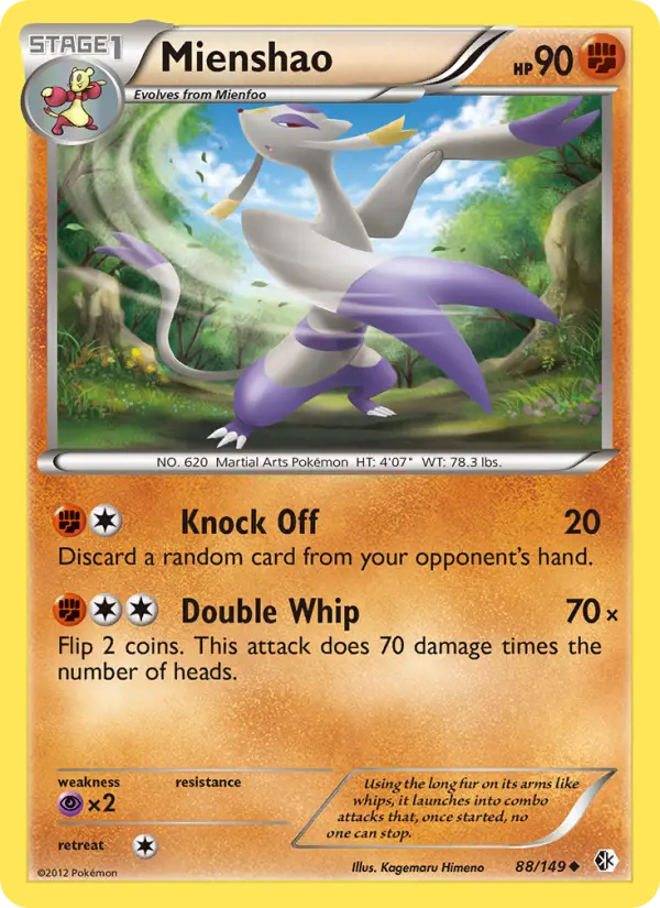 Mienshao - Boundaries Crossed Pokemon Card