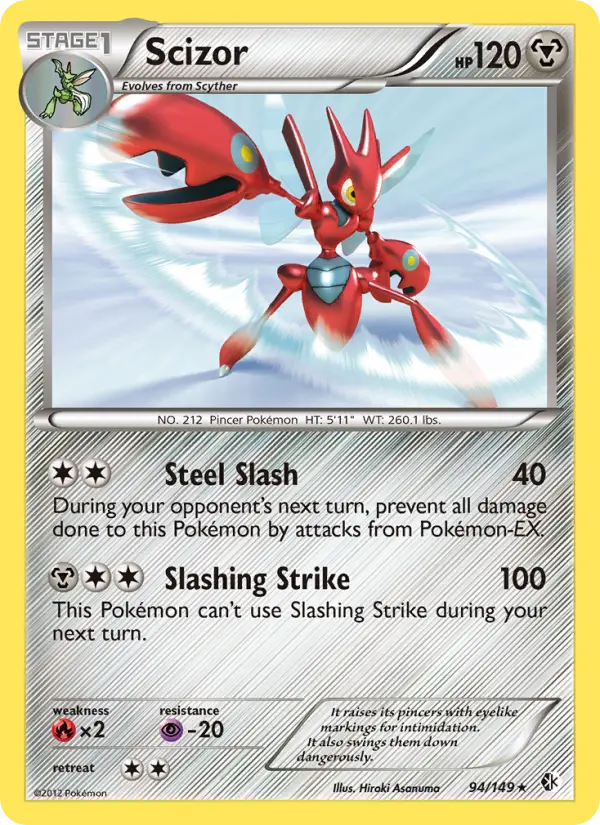 Scizor - Boundaries Crossed Pokemon Card