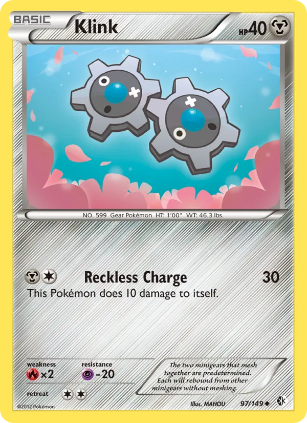 Klink - Boundaries Crossed Pokemon Card