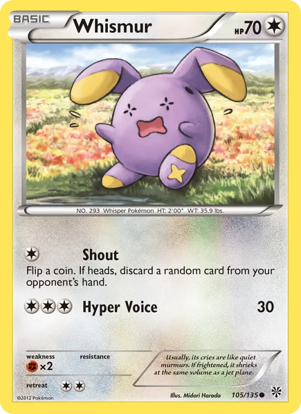 Whismur - Plasma Storm Pokemon Card
