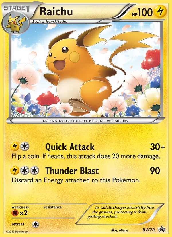 Raichu - BW Black Star Promos Pokemon Card