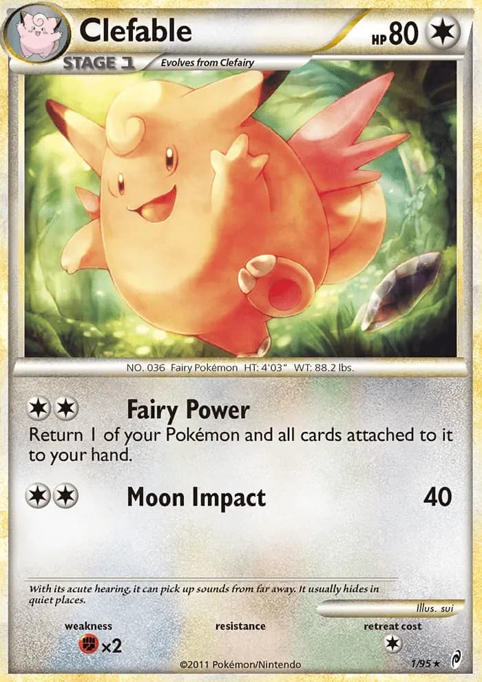 Clefable - Call of Legends Pokemon Card