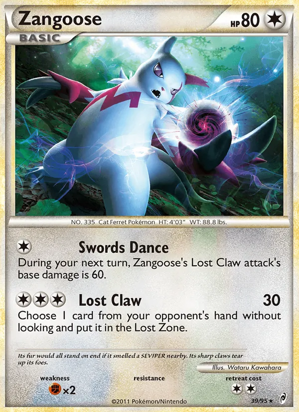 Zangoose - Call of Legends Pokemon Card