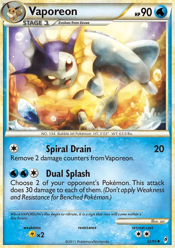 Vaporeon - Call of Legends Pokemon Card