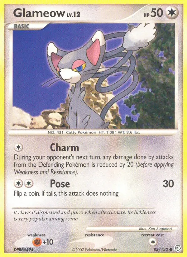 Glameow - Diamond & Pearl Pokemon Card