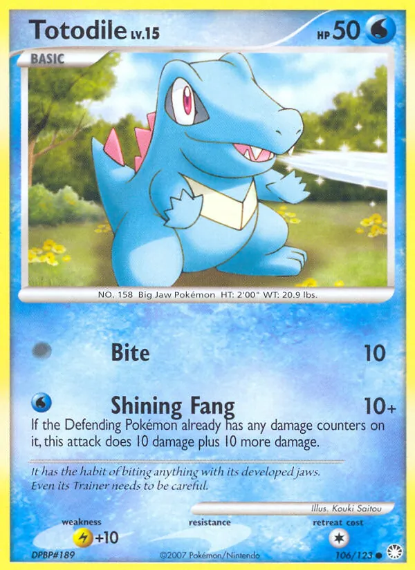Totodile - Mysterious Treasures Pokemon Card