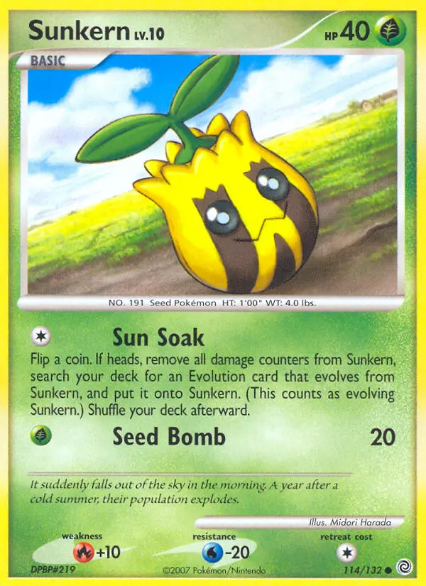 Sunkern - Secret Wonders Pokemon Card