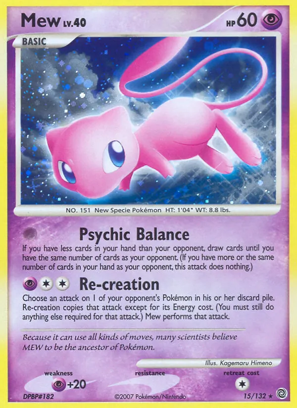 Mew - Secret Wonders Pokemon Card
