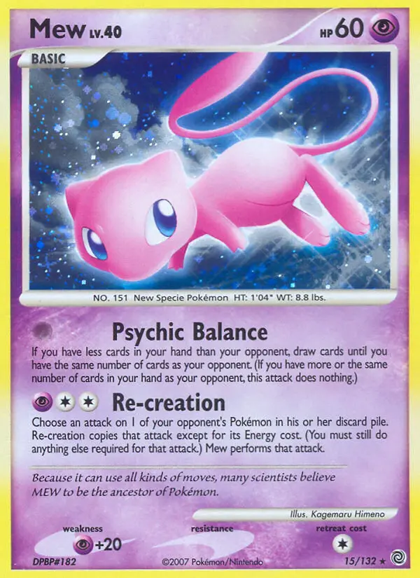 Mew - Secret Wonders Pokemon Card