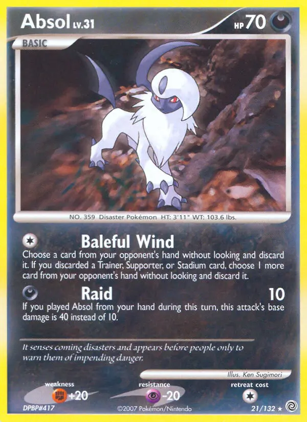 Absol - Secret Wonders Pokemon Card