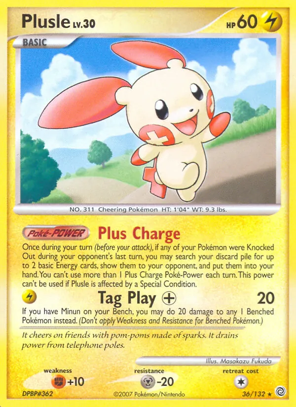 Plusle - Secret Wonders Pokemon Card
