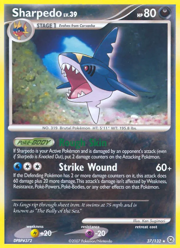 Sharpedo - Secret Wonders Pokemon Card