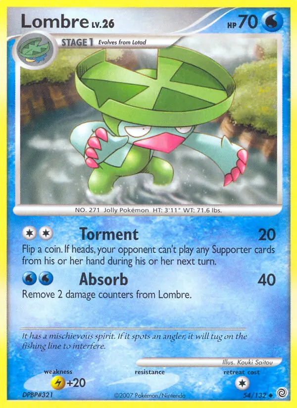 Lombre - Secret Wonders Pokemon Card