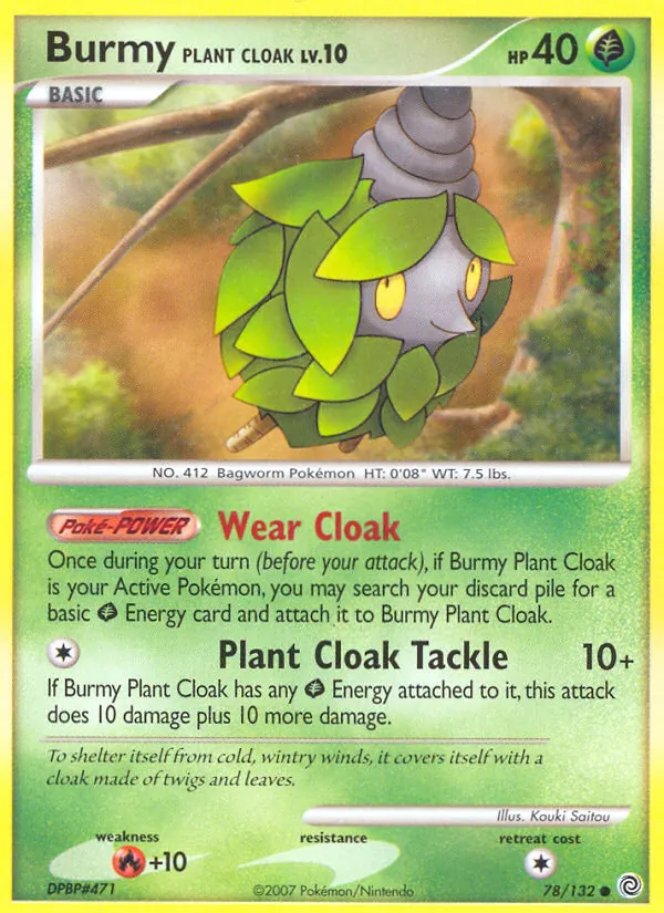 Burmy Plant Cloak - Secret Wonders Pokemon Card