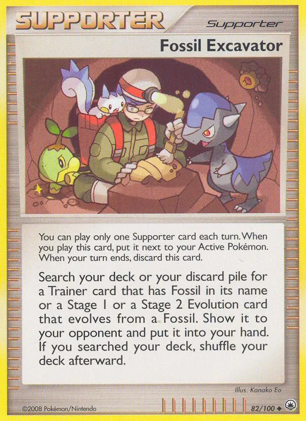 Fossil Excavator - Majestic Dawn Pokemon Card