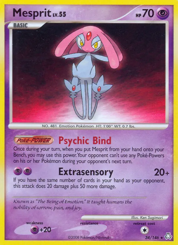Mesprit - Legends Awakened Pokemon Card