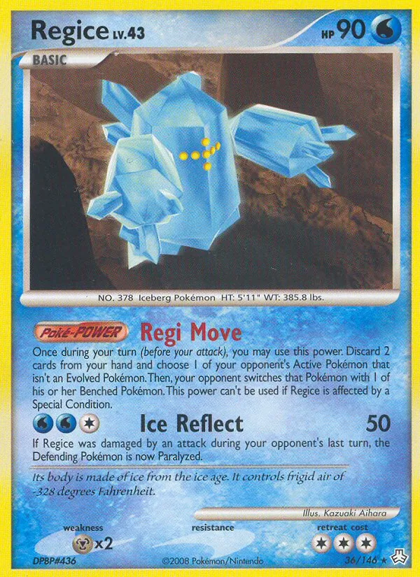 Regice - Legends Awakened Pokemon Card