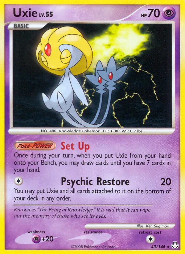 Uxie - Legends Awakened Pokemon Card