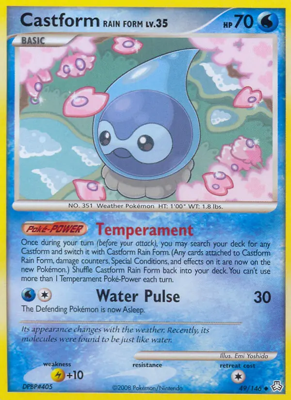 Castform Rain Form - Legends Awakened Pokemon Card