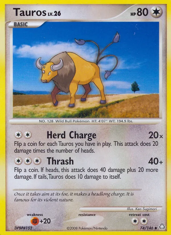 Tauros - Legends Awakened Pokemon Card