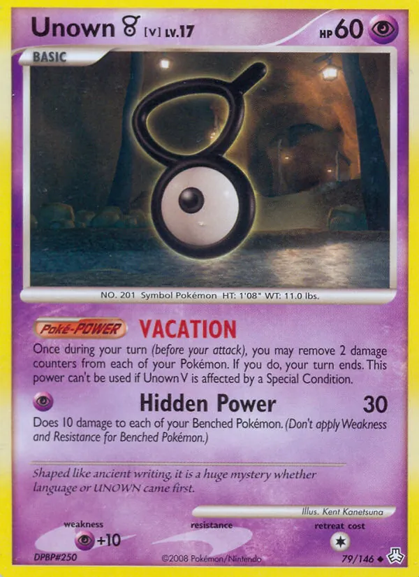 Unown V - Legends Awakened Pokemon Card