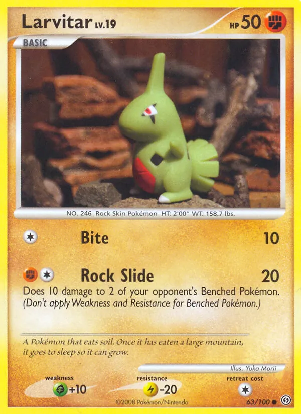 Larvitar - Stormfront Pokemon Card