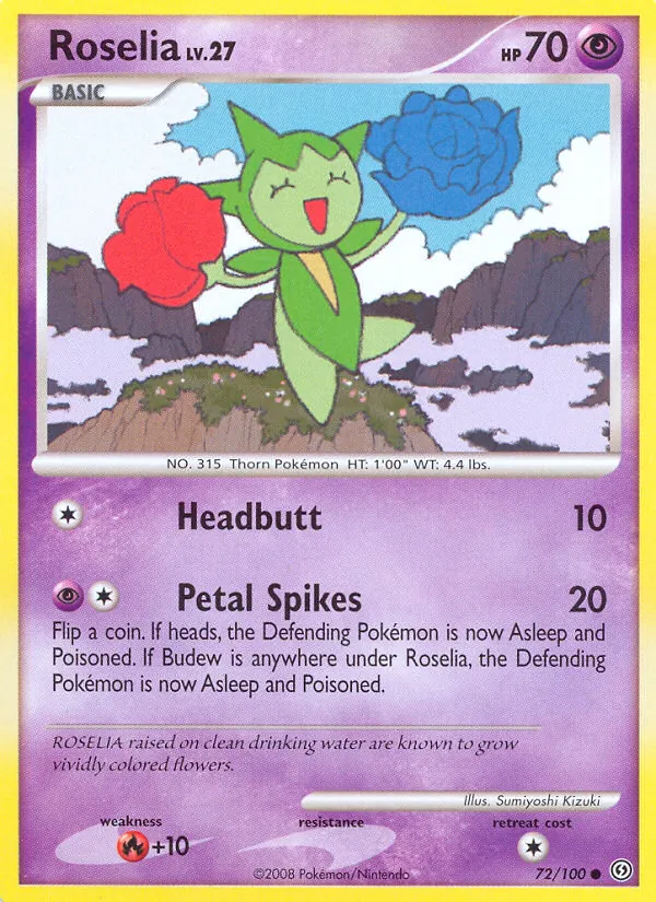 Roselia - Stormfront Pokemon Card