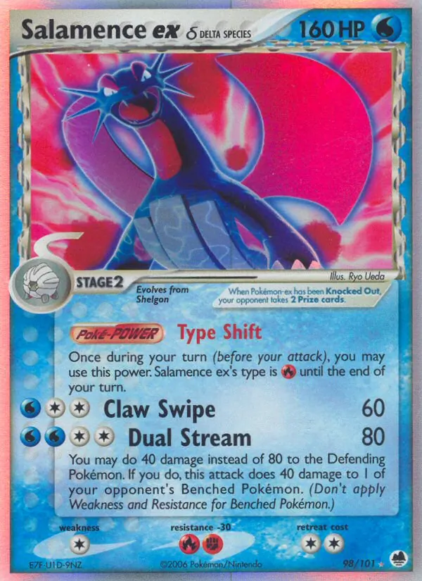 Salamence ex δ - Dragon Frontiers Pokemon Card