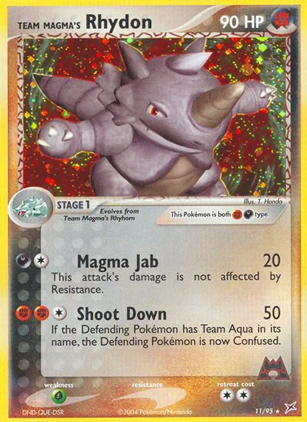 Team Magma's Rhydon - Team Magma vs Team Aqua Pokemon Card