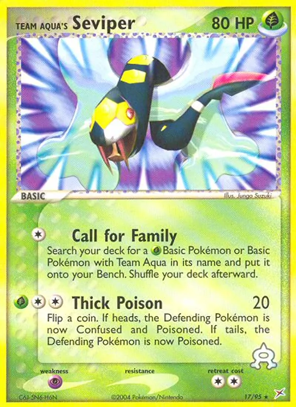 Team Aqua's Seviper - Team Magma vs Team Aqua Pokemon Card